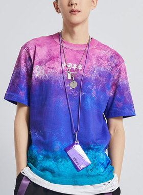 中国李宁正品潮流休闲时尚运动跑步炫酷男子短袖T恤文化衫AHSQ629