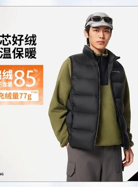 李宁正品健身系列男子反光舒适运动训练保暖立领羽绒马甲AMRV077