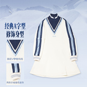 简约透气运动休闲立领连衣裙ASKW222 女子时尚 李宁正品 2026新款