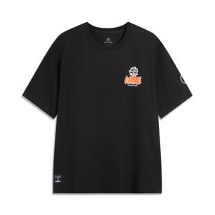 韦德 文化衫 Flow联名系列男子吸湿排汗短袖 AHSVA05 Jay 李宁正品