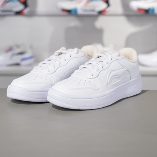 李宁正品浮舟女子简约舒适轻质透气防滑运动休闲板鞋AGCS420-6