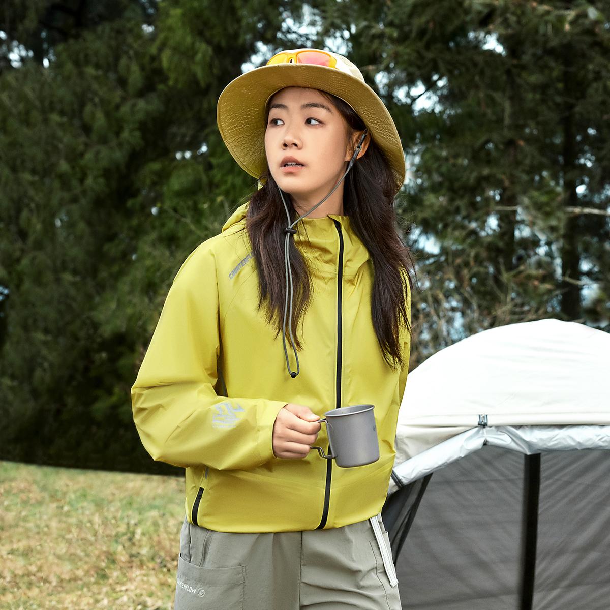 李宁正品CF溯万龙甲男女款防雨透湿防泼水户外单层冲锋衣AEMV015