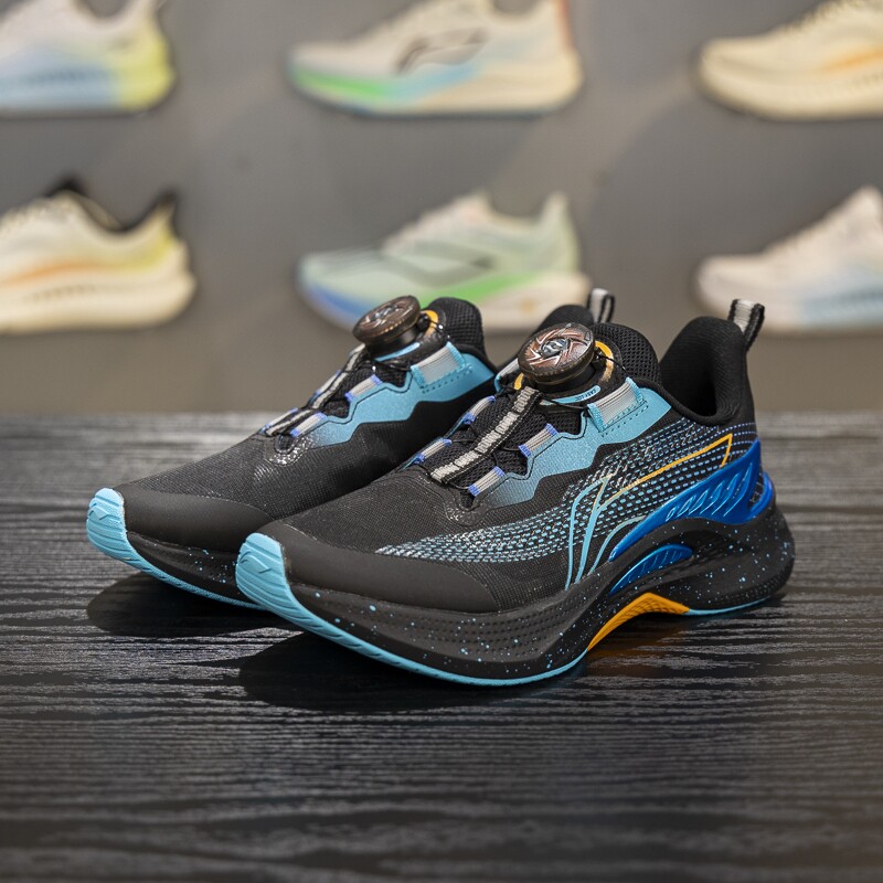 李宁正品鲲鹏3男女大童减震轻便透气耐磨运动低帮跑步鞋YKFV098-7