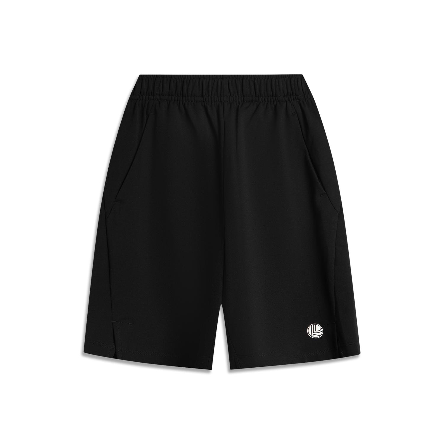 李宁正品网球系列男大童专业运动训练比赛针织休闲短裤YKYV047