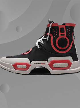 纽约时装周秀中国李宁正品重燃2018冬男子高帮篮球休闲鞋AGBN054