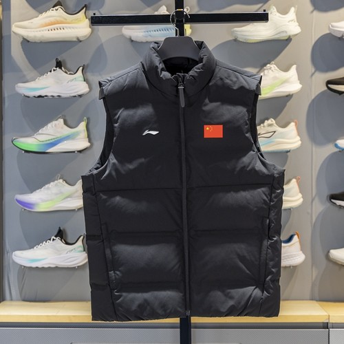 李宁正品男子舒适透气羽绒马甲