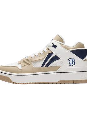 李宁正品新款男子运动休闲反伍BADFIVE时尚中帮板鞋ABCS057-1-2