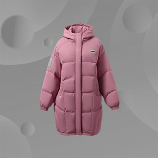 宽松连帽防风保暖鸭绒运动羽绒服 长款 AYMR048 女子冬季 李宁正品