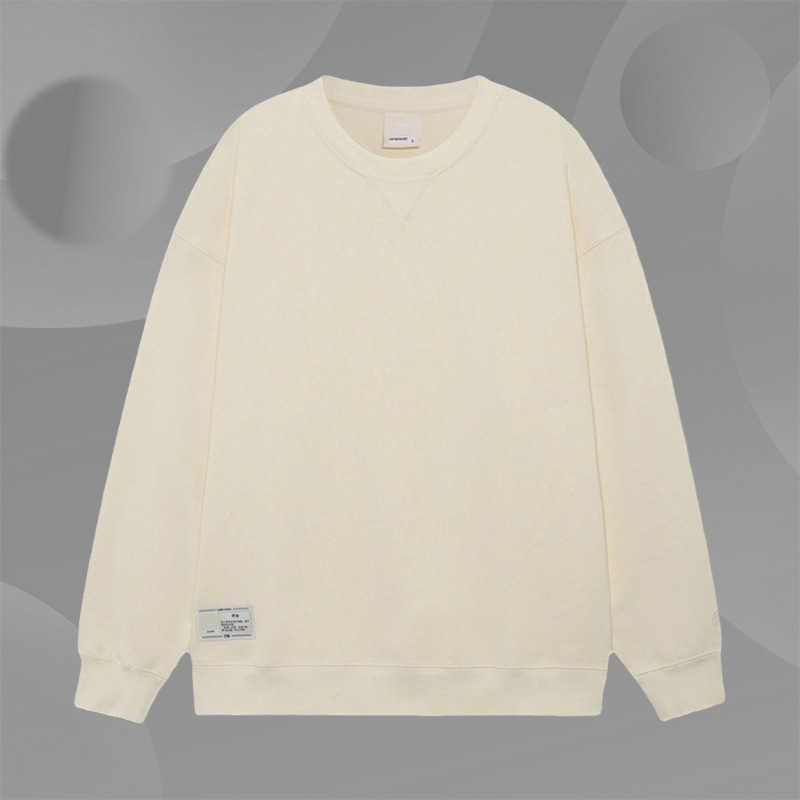 李宁运动生活经典多色彩系列男女同款套头无帽卫衣AWDR863