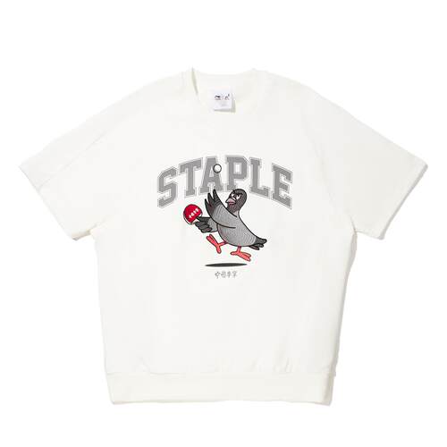 李宁正品x STAPLE联名系列男子时尚印花宽松百搭休闲短袖AAEV029