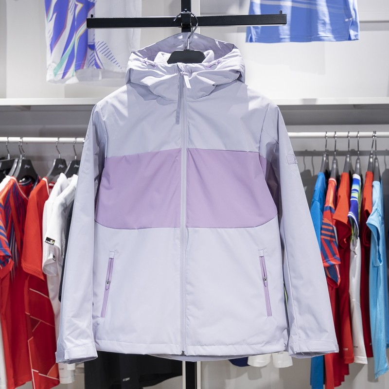 李宁正品健身系列女子加绒保暖宽松三合一运动风衣套装AWBU010-8