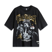 李宁正品 AHSU569 文化衫 反伍BADFIVE男子时尚 图案印花潮流百搭短袖