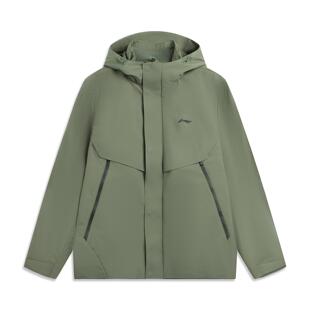 李宁正品2025冬季男子防泼水宽松鸭绒三合一运动风衣套装AWBV091