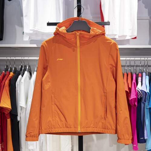 李宁正品2024女士休闲连帽风衣