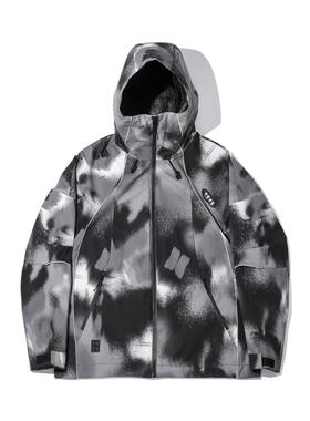 李宁正品2025新款男子反光宽松三合一运动连帽夹克外套AWBW019