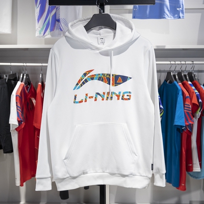 李宁正品男子针织连帽套头衫
