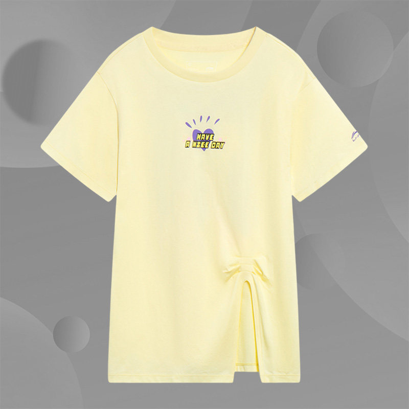 Lining/李宁正品女大童运动潮流系列舒适宽松圆领短袖T恤YHST070,童装/婴儿装/亲子装,T恤,淘宝优惠券,粉丝福利购,淘宝优惠卷