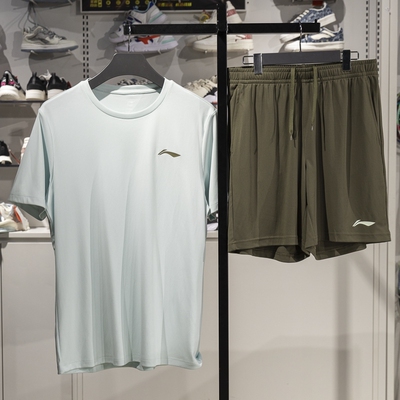 李宁正品男子吸湿排汗运动套装