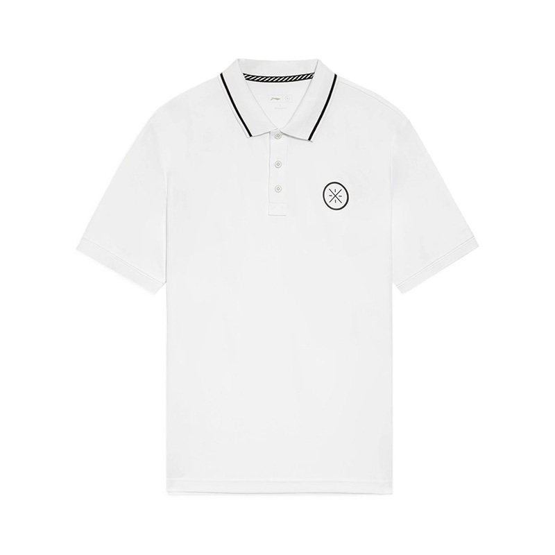 Lining/李宁正品韦德系列男子简约宽松透气翻领短袖POLO衫APLS091