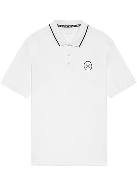 Lining/李宁正品韦德系列男子简约宽松透气翻领短袖POLO衫APLS091