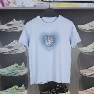 李宁正品x 迪士尼桑普兔女子潮流休闲印花宽松运动短袖AHSU770-2