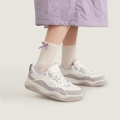 李宁正品2025新款征程2女子潮流舒适厚底耐磨缓震休闲鞋AGCV328