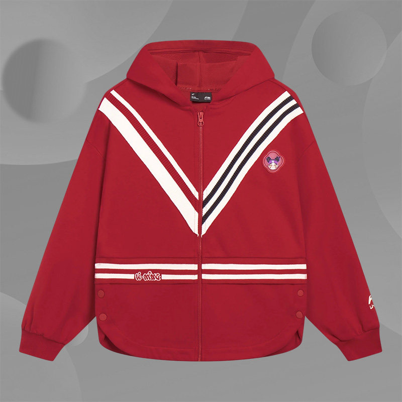 Lining/李宁正品新款女大童开衫休闲运动连帽卫衣外套YWDT034,童装/婴儿装/亲子装,普通外套,淘宝优惠券,粉丝福利购,淘宝优惠卷