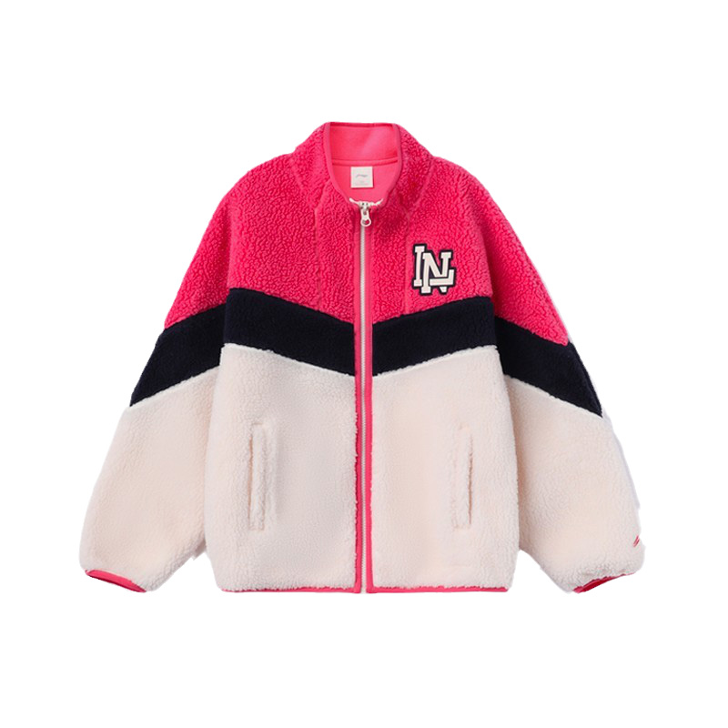 李宁童装外套女大童新款运动生活开衫青少年秋运动服YWDR532