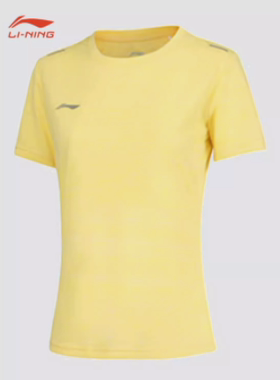 Lining/李宁正品女子时尚透气舒适圆领运动休闲短袖T恤ATSS600