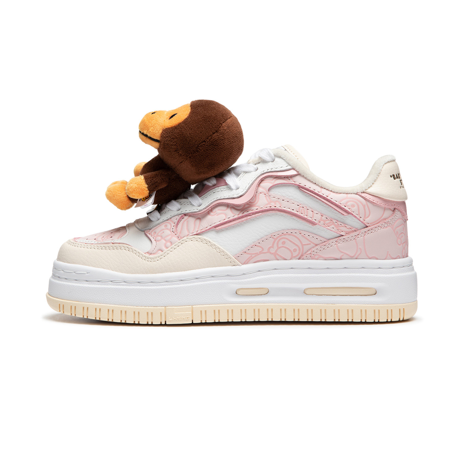 Lining/李宁正品xBABY MILO STORE联名鞋款女子经典休闲鞋AGCT506