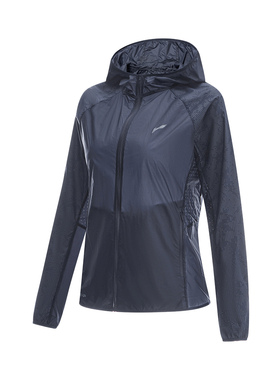 Lining/李宁正品春季女子跑步系列反光防晒轻质运动风衣AFDT418