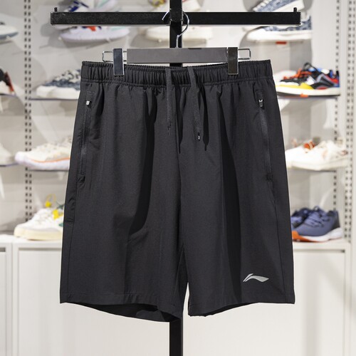 李宁正品男子排湿速干运动短裤