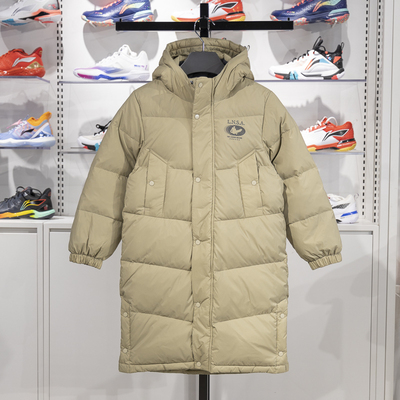 李宁正品童运动生活系列男大童轻质舒适保暖宽松羽绒服YYMU047-5