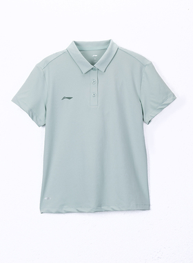 李宁正品2024新款女子吸汗透气时尚百搭纯色短袖POLO衫APLU190-5