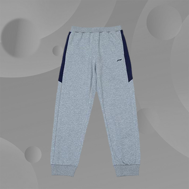 李宁男童卫裤黑色儿童篮球系列春秋季大童男收口运动长裤YKLR521