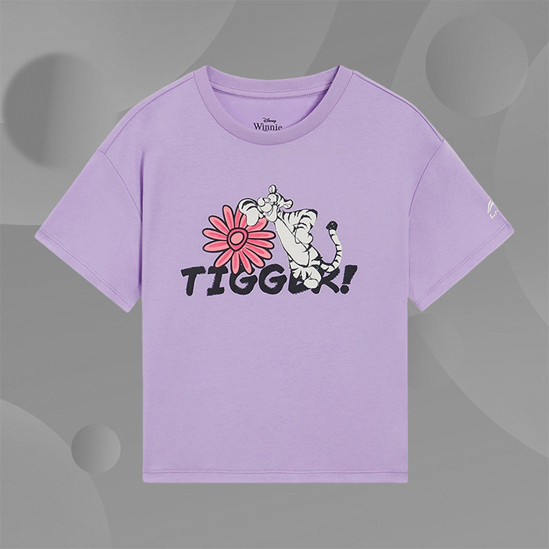 Lining/李宁正品X跳跳虎系列女小童休闲透气短袖T恤YHSS038,童装/婴儿装/亲子装,T恤,淘宝优惠券,粉丝福利购,淘宝优惠卷