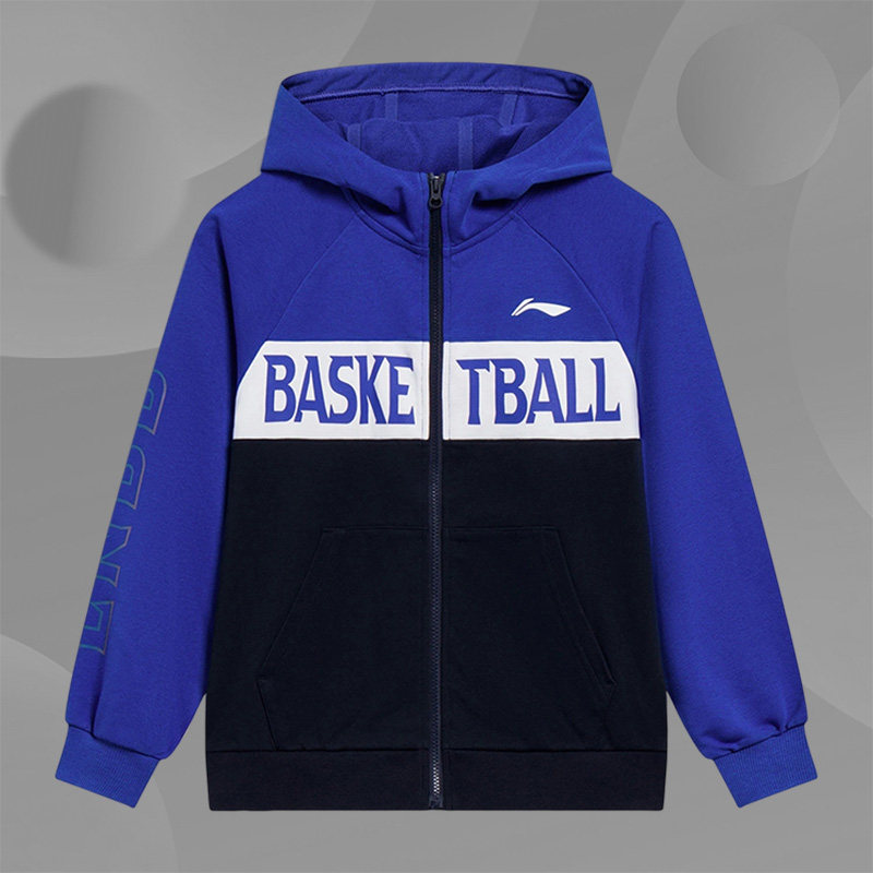 Lining/李宁正品男小大童篮球系列宽松运动休闲连帽外套YWDT223,童装/婴儿装/亲子装,普通外套,淘宝优惠券,粉丝福利购,淘宝优惠卷