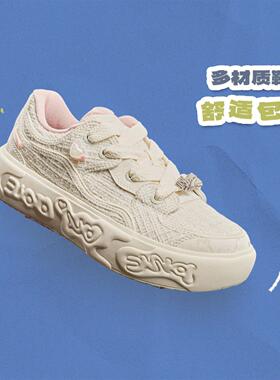 李宁正品PINK BUBBLE V2女大童时尚低帮耐磨缓震休闲鞋YKCV120