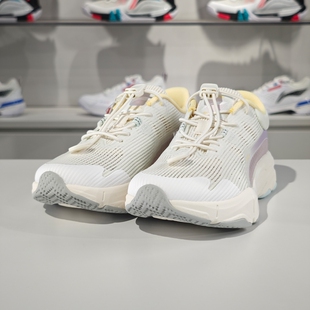 李宁正品2024新款PUFF男女大童反光轻盈透气运动休闲鞋YKCU068-2