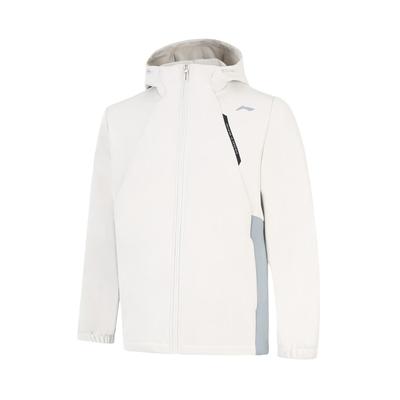 李宁正品2025新款男子宽松透气耐磨加绒保暖连帽夹克外套AFDVB33