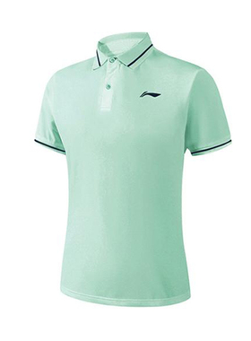 李宁正品校园系列男子运动健身速干冰丝翻领短袖POLO衫YPLT041-6