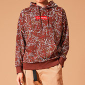 李宁正品 休闲上衣圆领宽松运动服AWDPB09 连帽时尚 卫衣男士 红旗款