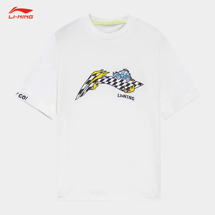 男童新款 休闲运动棉质亲肤透气吸汗T恤YHSS117 李宁正品 Lining