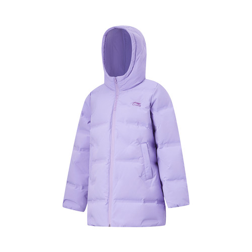 Lining/李宁正品冬季儿童休闲运动个性印花保暖连帽羽绒服YYMT173