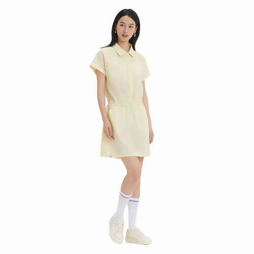 李宁正品女子时尚翻领宽松连衣裙