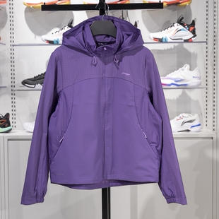 女子加绒保暖宽松梭织运动软壳外套AFDU348 新款 冬季 李宁正品