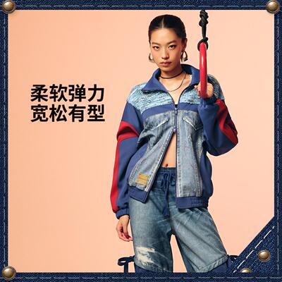 李宁正品女子宽松休闲夹克外套