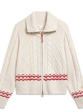 Lining/李宁正品新款日进斗金系列女子时尚针织修身外套AMBU014