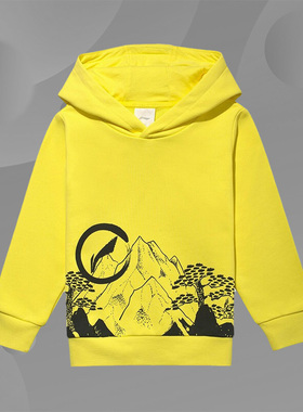 李宁正品童装春季新款男小童套头舒适运动休闲连帽卫衣潮 YWDR145