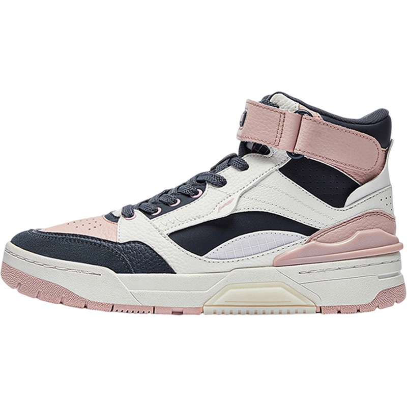 李宁正品新款RSR 101女子轻量高回弹高帮复古运动篮球板鞋ABCS086